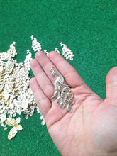 Golden Metal Peacock for Pooja Thali Decoration/Resin Thali Decoration/Tray, Wall Piece DecorationSet of 10Pcs